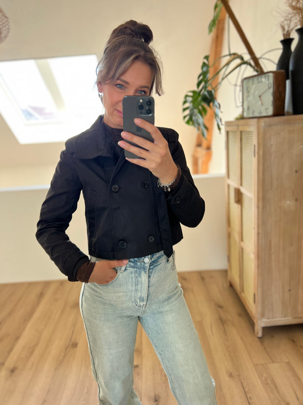 Trenchcoat 26320 Zwart
