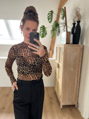 Mesh top leopard strass 15367-3