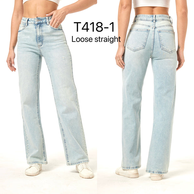 Jeans T418-1 Straight stretch