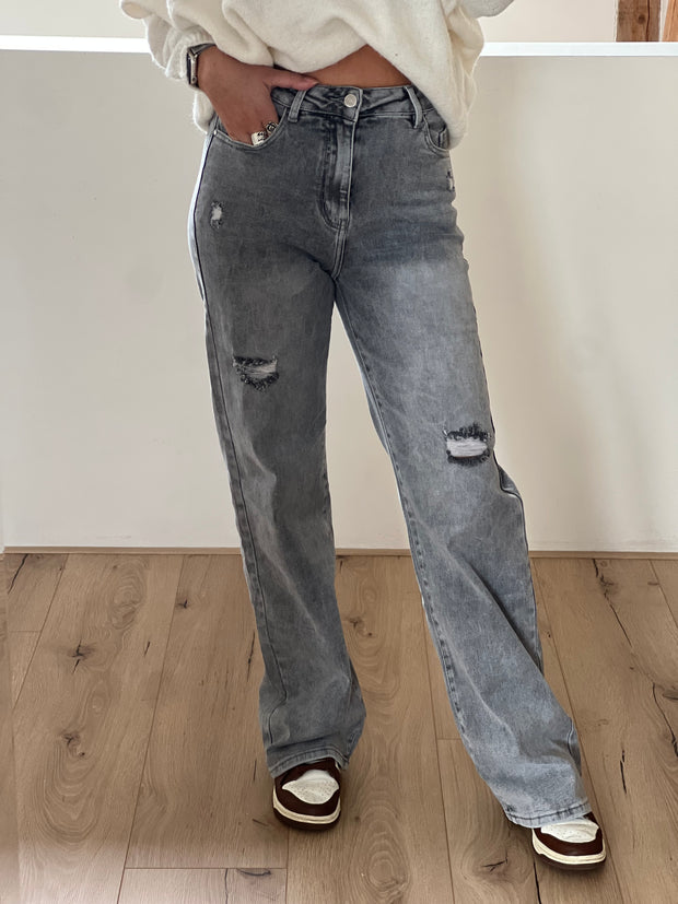Jeans H878-3 Wide leg Grijs Super stretch