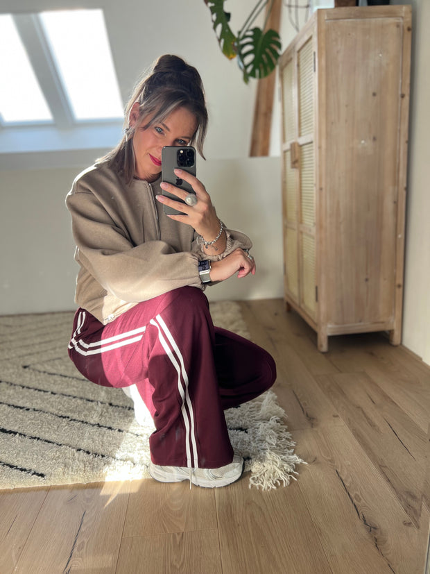 Pantalon striped M794 Bordeaux