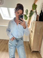 Blouse Striped Amour CY4858B Blauw