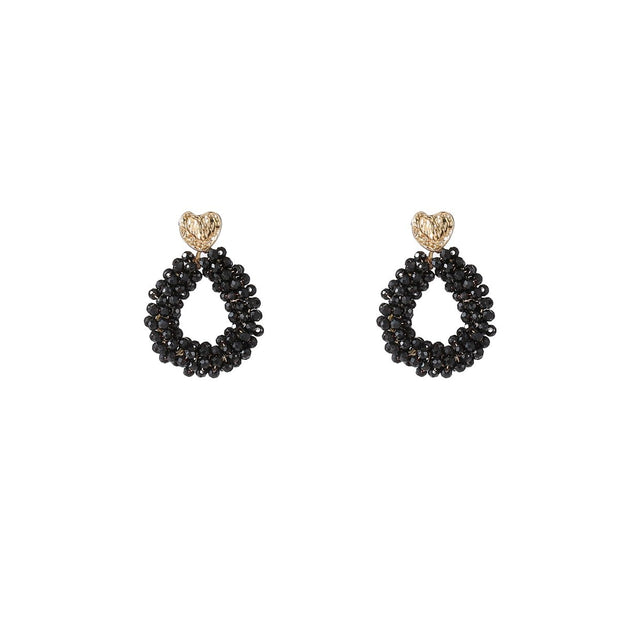 Heart Drop - 14K + Black E55216-1