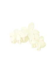 haarclip met grote bloemen -Off-white Plastic 0845