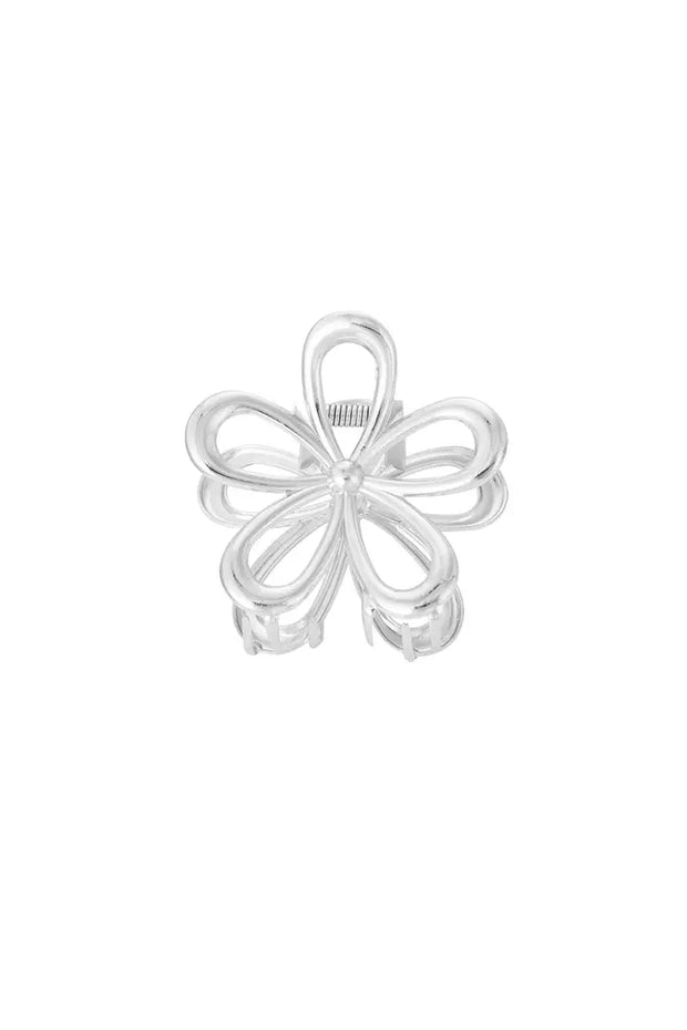 Haarclip flower power - Zilver kleur Alluminium 1927