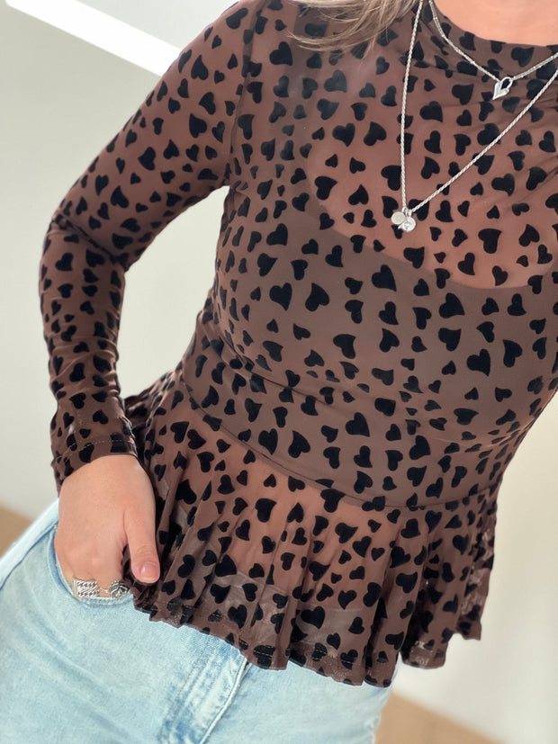 Top Peplum Hearts 61931