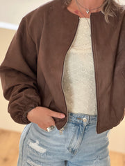 Jacket 3588 Suedelook bruin