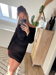 Dress off shoulder flaired sleeves M792