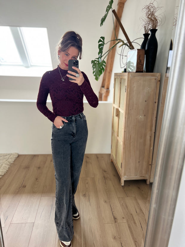 Jeans T6367-3 Loose straight stretch