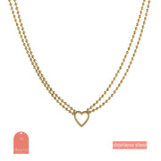 Ketting Open Heart Necklace - 14K N4754-2