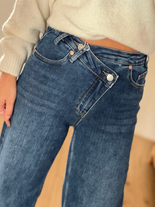 Jeans Double  H850-8 Blauw Wide leg stretch