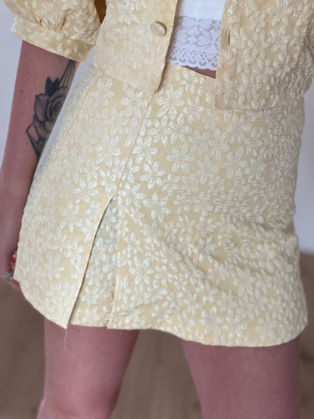 Skort flowers 8767 Geel