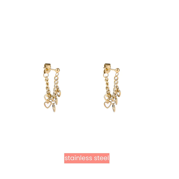 Oorbel Heart Garland Earring - 14K E4820-2