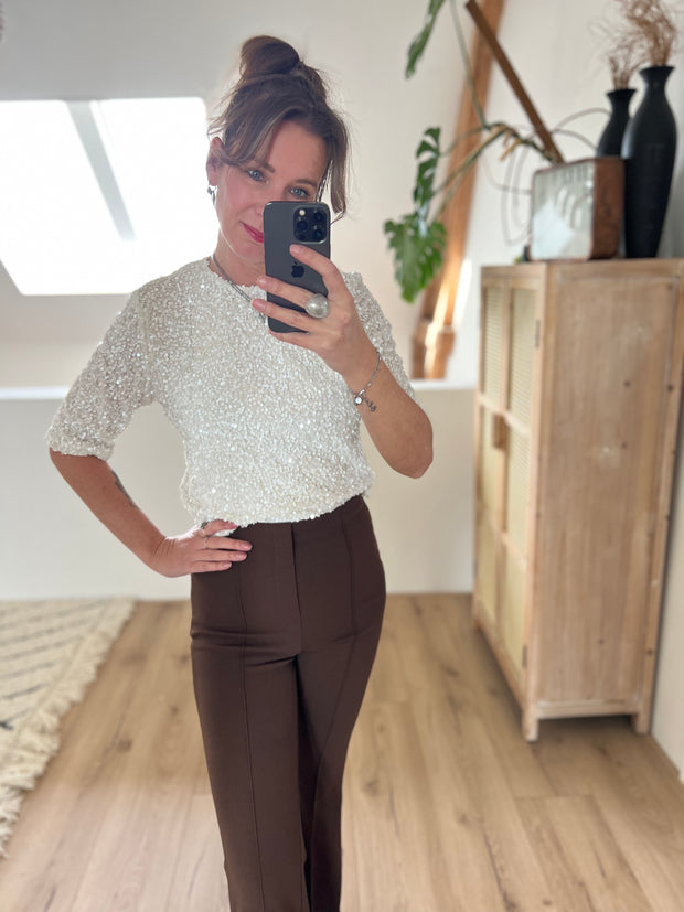Top sequin wit 9820