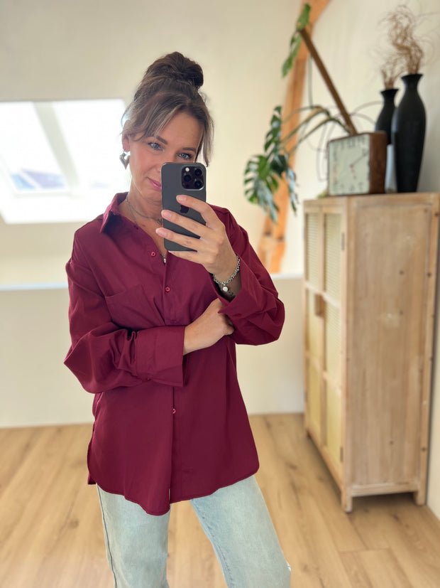 Blouse Oversized 15631 Bordeaux