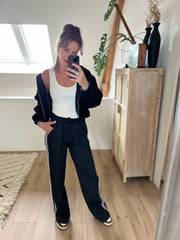 Pantalon striped M794 Zwart