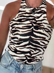 Top halter tiger striped 61905