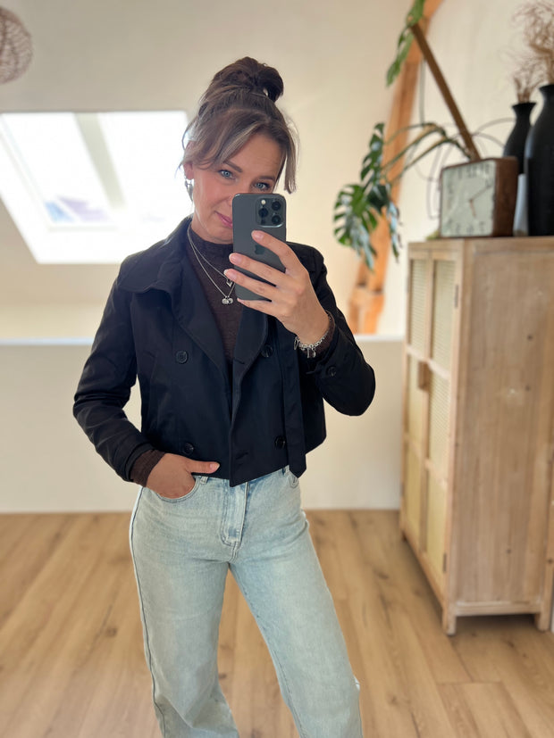 Trenchcoat 26320 Zwart