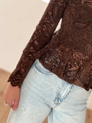 Top Peplum lace 61927 Bruin