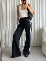 Pantalon striped M794 Zwart