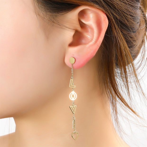 Oorbel Double Love Earring -14K E4798-2