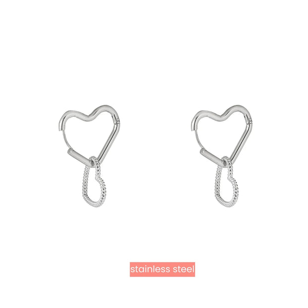 Oorbel Double Hoop Earring - RH E4799-1