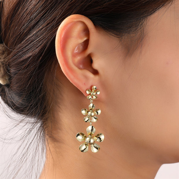 3 Flower Dangle - 14K E55090-2