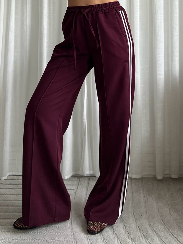Pantalon striped M794 Bordeaux