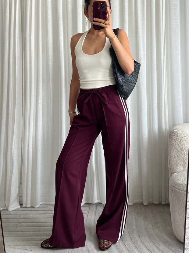 Pantalon striped M794 Bordeaux