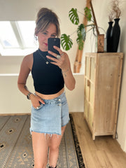 Crop top 22912 Zwart