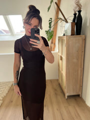 Dress mesh Bruin 8091