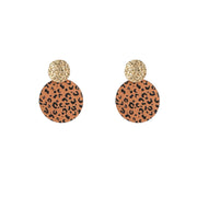 Disc Dangle - Brown Leopard E55047-2