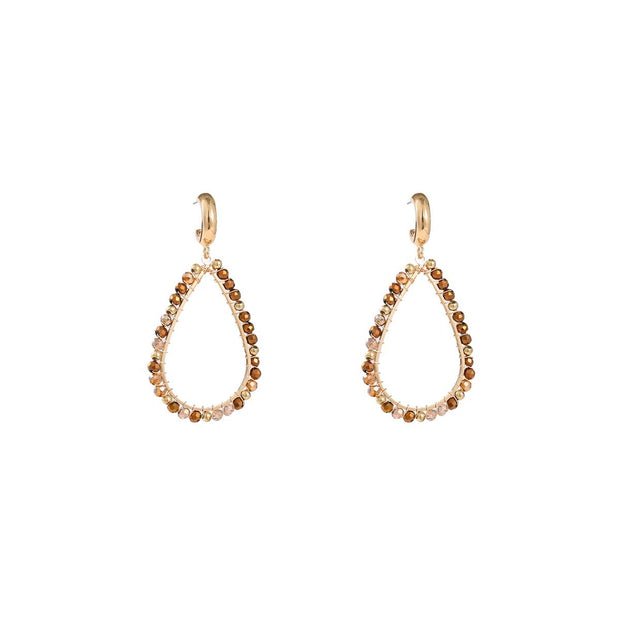 Open Drop - 14K + Brown Mix E55217-7