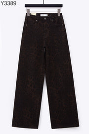 Jeans Y3389 Leopard Wide leg stretch