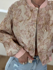 Bomber jacket Roze bloem CY4851