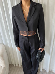 Blazer cropped lace EP19391