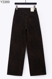 Jeans Y3389 Leopard Wide leg stretch