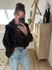 Gilet 40841 fake fur Bruin