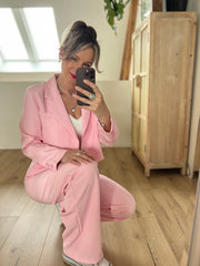 Blazer cropped Roze M587