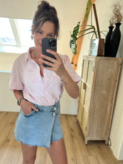 Blouse CY4906 Hearts roze