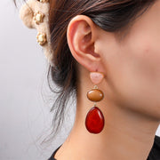 3 Stone Drop - Brown E55013-2
