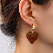 Heart Dangle - Brown E55017-3