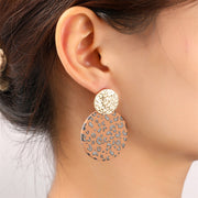 Disc Dangle - Brown Leopard E55047-2