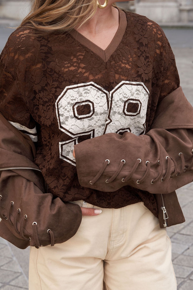 Shirt baseball lace Bruin