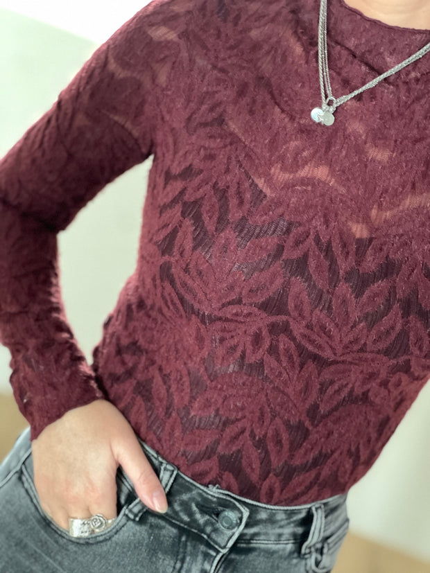 Top 23466 lace Bordeaux