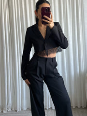 Blazer cropped lace EP19391