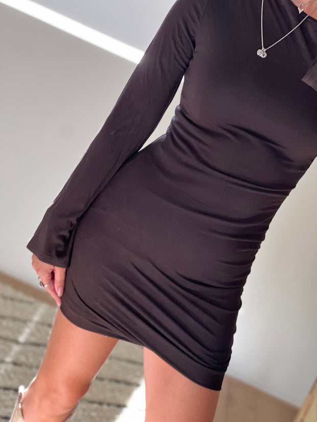 Dress off shoulder flaired sleeves M792