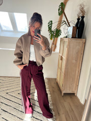 Pantalon striped M794 Bordeaux