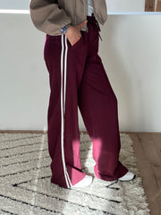 Pantalon striped M794 Bordeaux