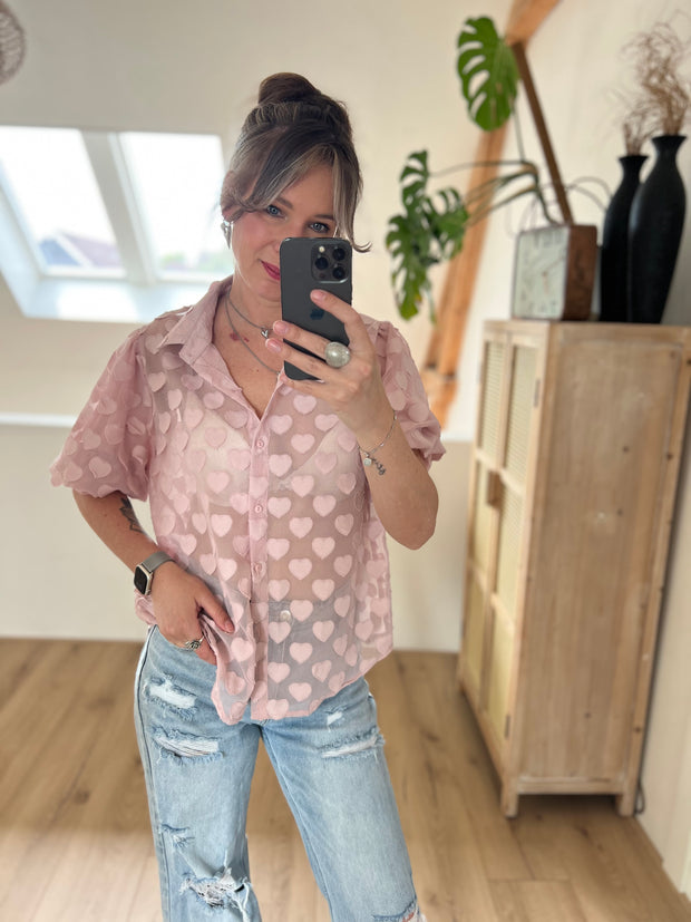 Blouse Hearts CY4964 Oud-roze